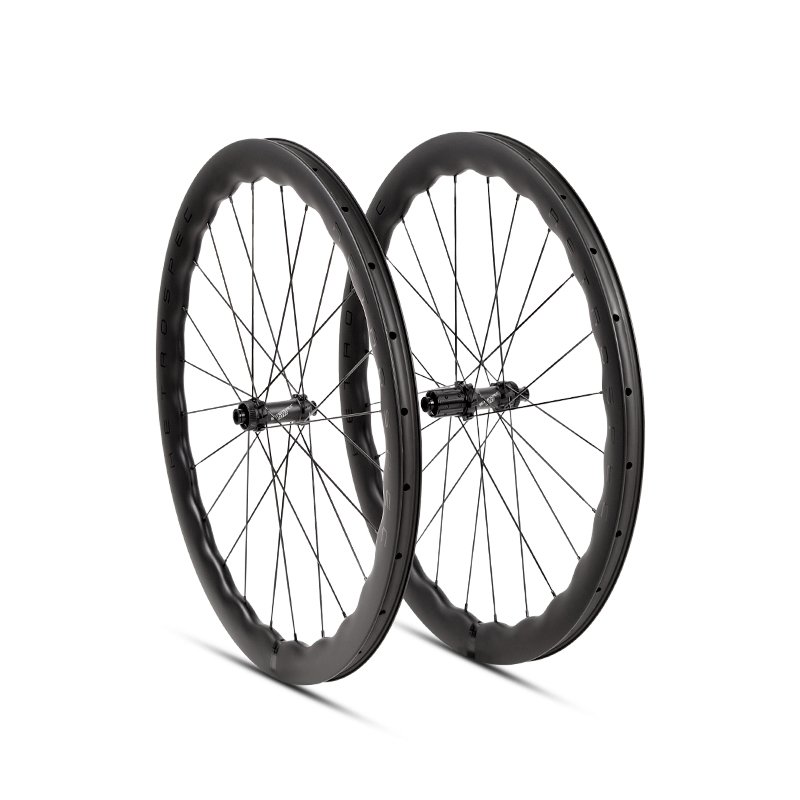 RETROSPEC 50-45mm 28mm Rim Depth Disc Brake Road Bike 700C Carbon Fiber Wheelset with 24 Spokes